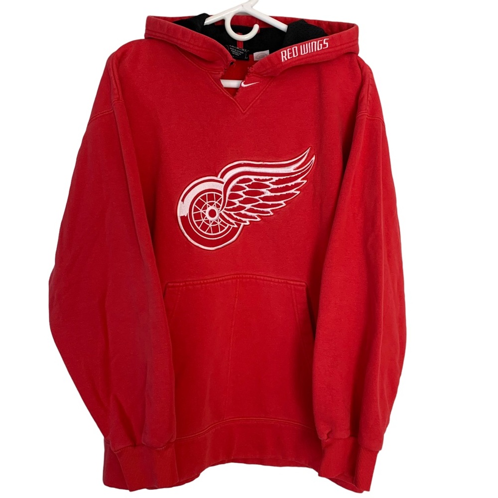 Vintage Nike Center Swoosh Detroit Red Wings Men’s Hoodie Size Medium
